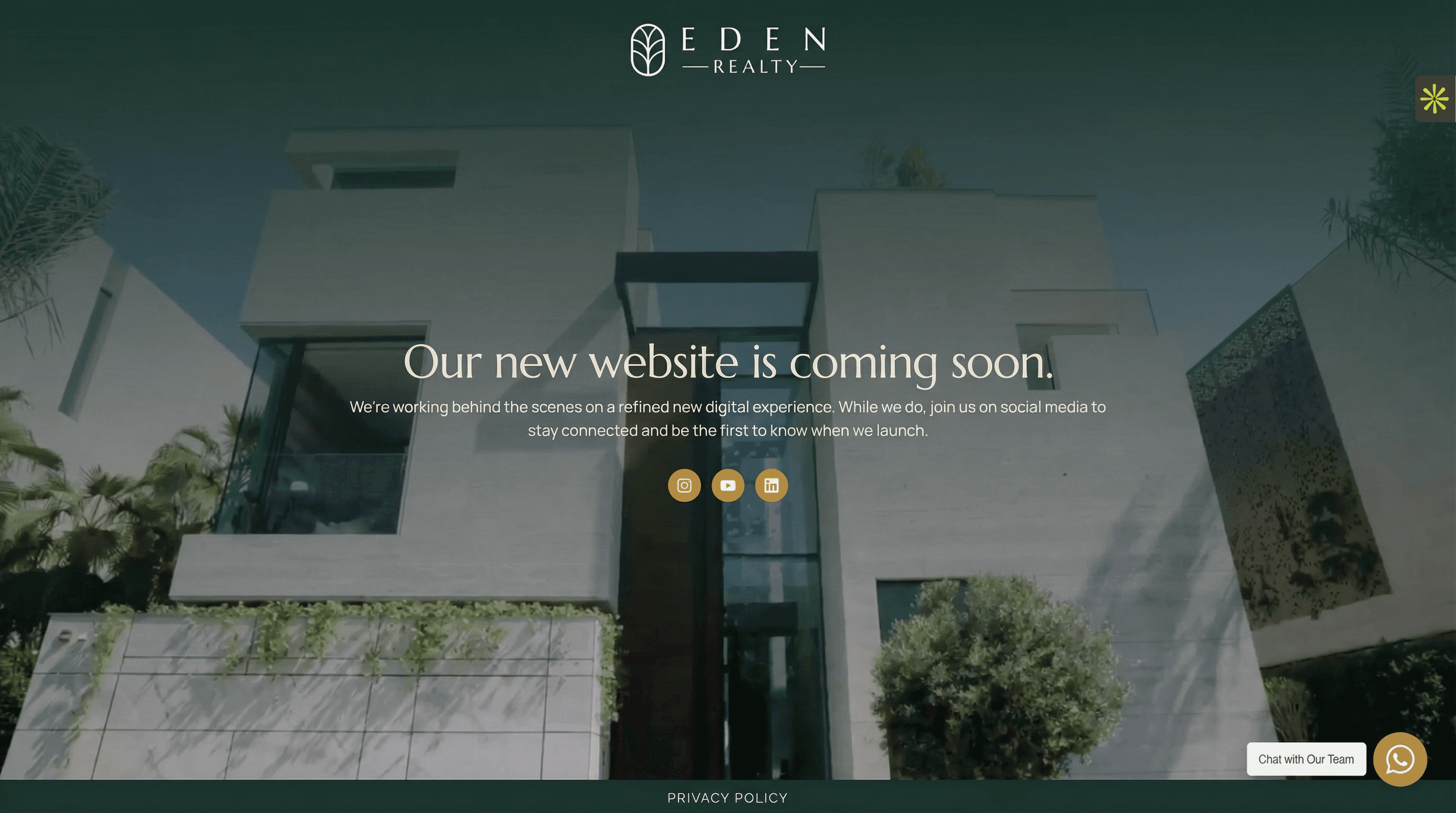 Eden Realty – real estate agency website